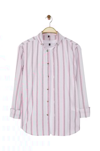 Chemise slim - Blanc et rouge
