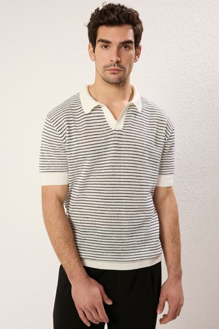 Polo regular - Ecru
