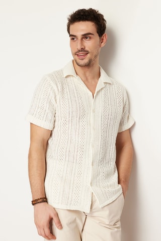 Chemise regular - Ecru