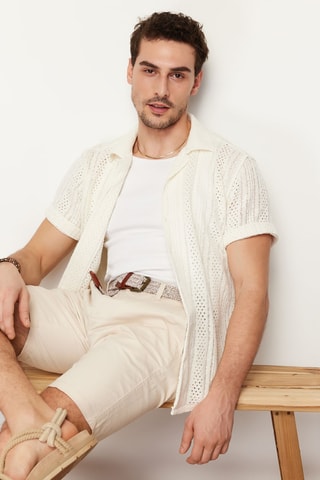 Chemise regular - Ecru