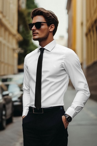 Chemise regular - Blanc