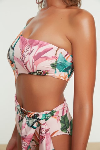 Maillot 1 pièce asymétrique - Rose