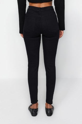 Jean skinny taille haute - Noir