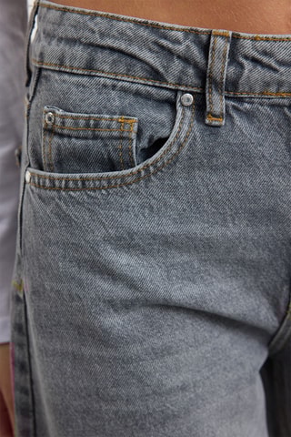 Jean baggy taille haute - Gris