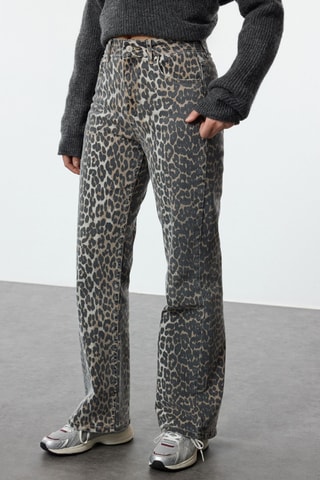 Jean wide legs - Gris et marron