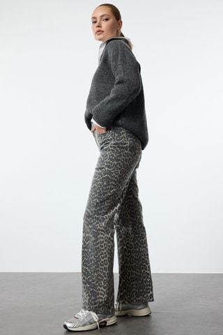 Jean wide legs - Gris et marron