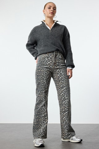 Jean wide legs - Gris et marron