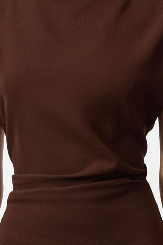 Robe midi - Marron