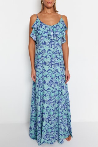 Robe de plage - Vert et bleu