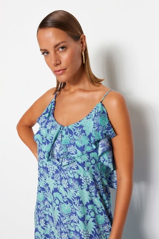 Robe de plage - Vert et bleu
