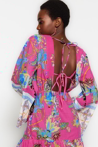 Robe de plage - Rose et bleu