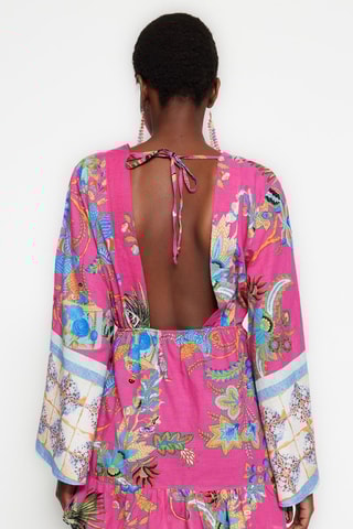 Robe de plage - Rose et bleu