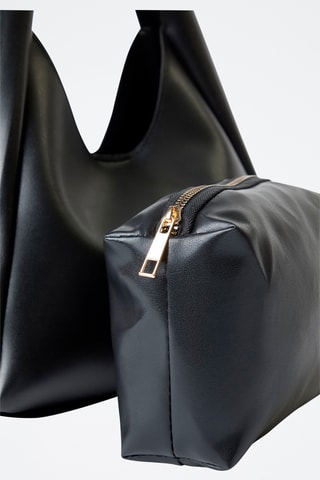 Sac porté épaule et pochette - Noir