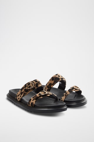Mules - Noir et beige