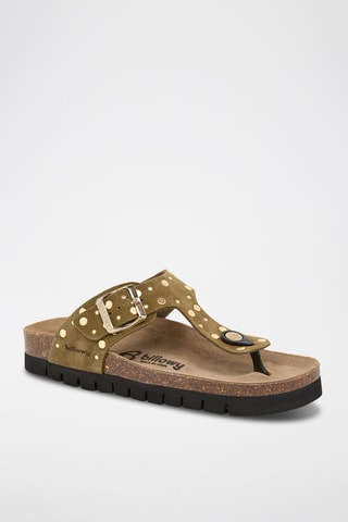 Sandales en nubuck - Kaki