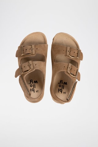Sandales en nubuck Marron clair