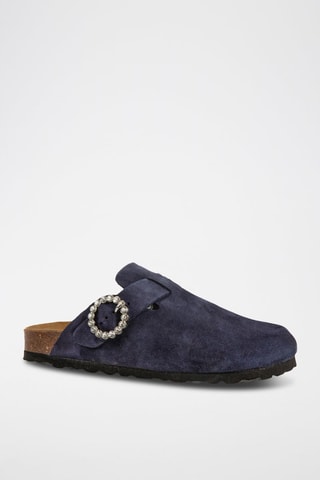 Sabots en nubuck - Bleu