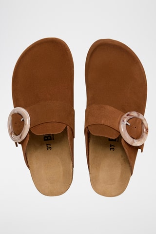 Sabots en cuir - Camel
