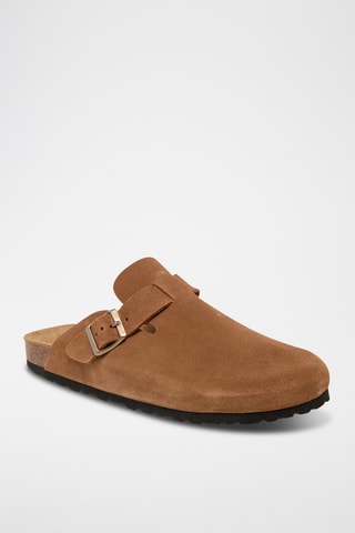 Sabots en nubuck Rosso - Camel