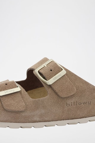 Mules en nubuck Rosso Marron