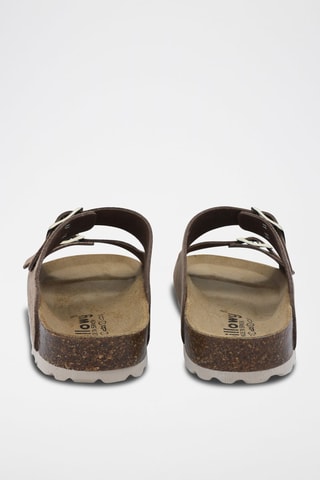 Mules en nubuck Rosso Marron