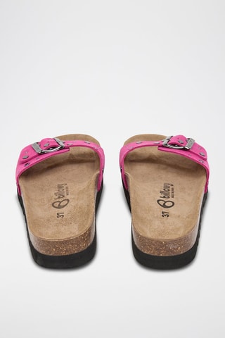 Mules en nubuck - Fuchsia