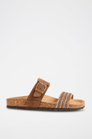 Mules en nubuck - Marron