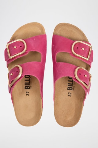 Sandales plateformes en nubuck - Fuchsia