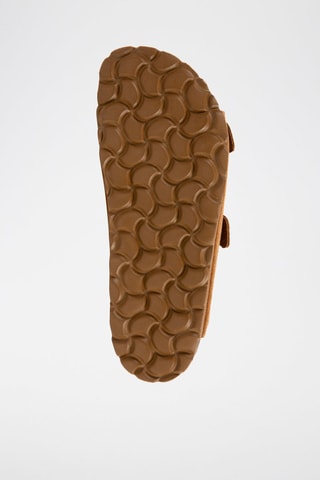 Mules en nubuck Camel