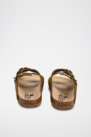 Mules en nubuck Kaki
