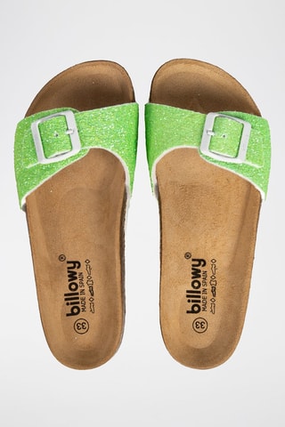 Mules Rosso Vert clair chiné