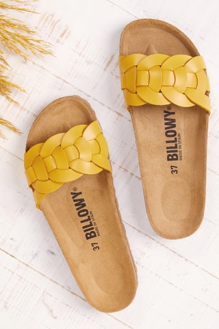 Mules en cuir - Jaune