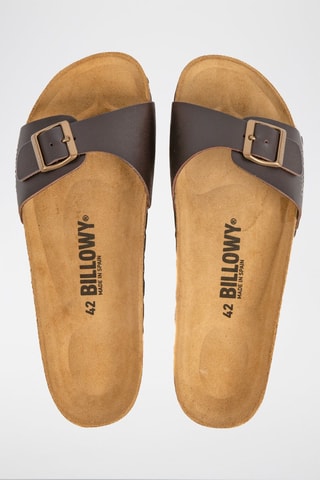 Mules en cuir Marron foncé