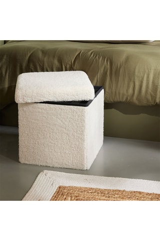 Pufe Matcha - 38 x 38 cm - Creme