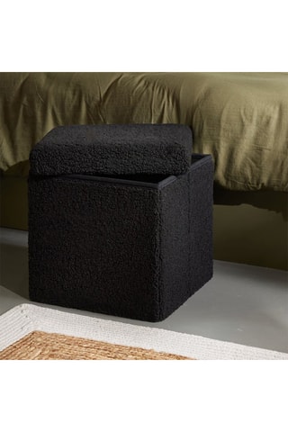 Pufe Matcha - 38 x 38 cm - Preto
