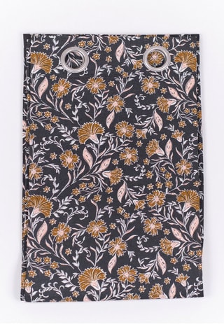 Cortinado Indies - Preto e ocre - 140 x 240 cm