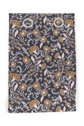 Cortinado Indies - Preto e ocre - 140 x 240 cm