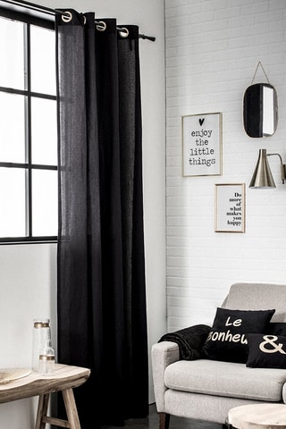 Cortina Gold Is Black Preto - 140 x 240 cm