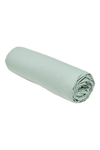 Lençol-capa em algodão 78 fios/cm² - Celadon - Rebordo 30 cm