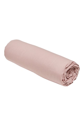 Lençol-capa em algodão 57 fios/cm² Essential - Rosa da areia