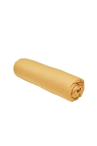 Lençol-capa em algodão 57 fios/cm² Essential Ocre
