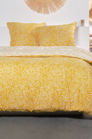 Conjunto de edredão em algodão Sunshine - Amarelo