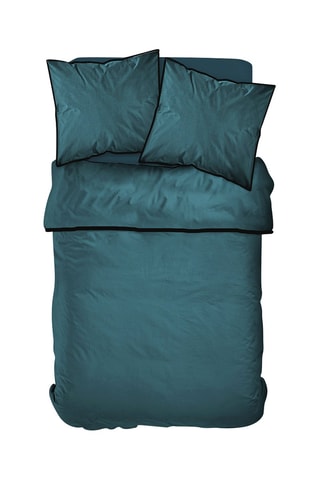 Conjunto de edredão em algodão 57 fios/cm² Hotel Tropik Plaza - Azul-escuro