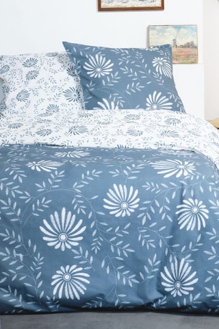 Conjunto de edredão em algodão Sunshine - Azul,