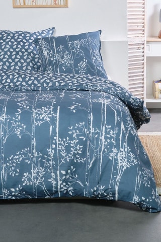Conjunto de edredão em algodão 57 fios/cm² - Azul,