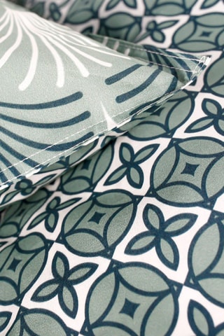 Conjunto de edredão em algodão 57 fios/cm² Sunshine - Verde-água e azul-pato