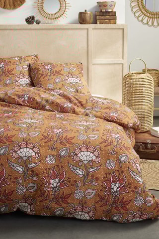 Conjunto de edredão em algodão 57 fios/cm² - Laranja