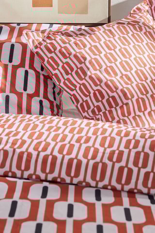 Conjunto de edredão em algodão 57 fios/cm² - Vermelho,