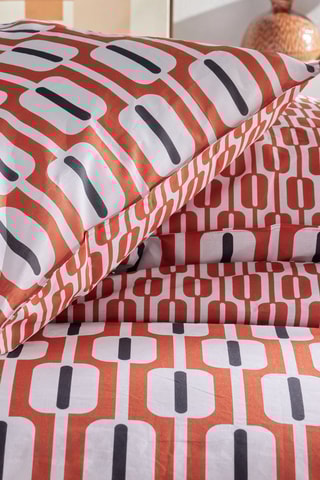 Conjunto de edredão em algodão 57 fios/cm² - Vermelho,