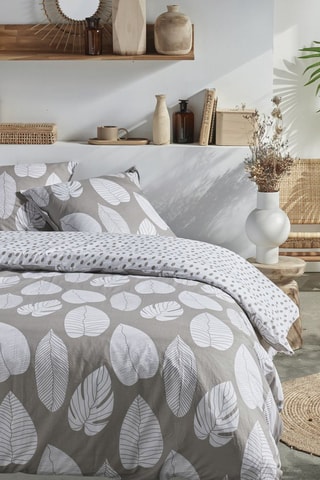 Conjunto de edredão em algodão 57 fios/cm² - Bege,